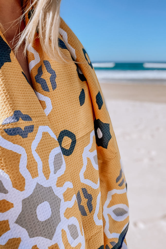 sand free waffle beach towel