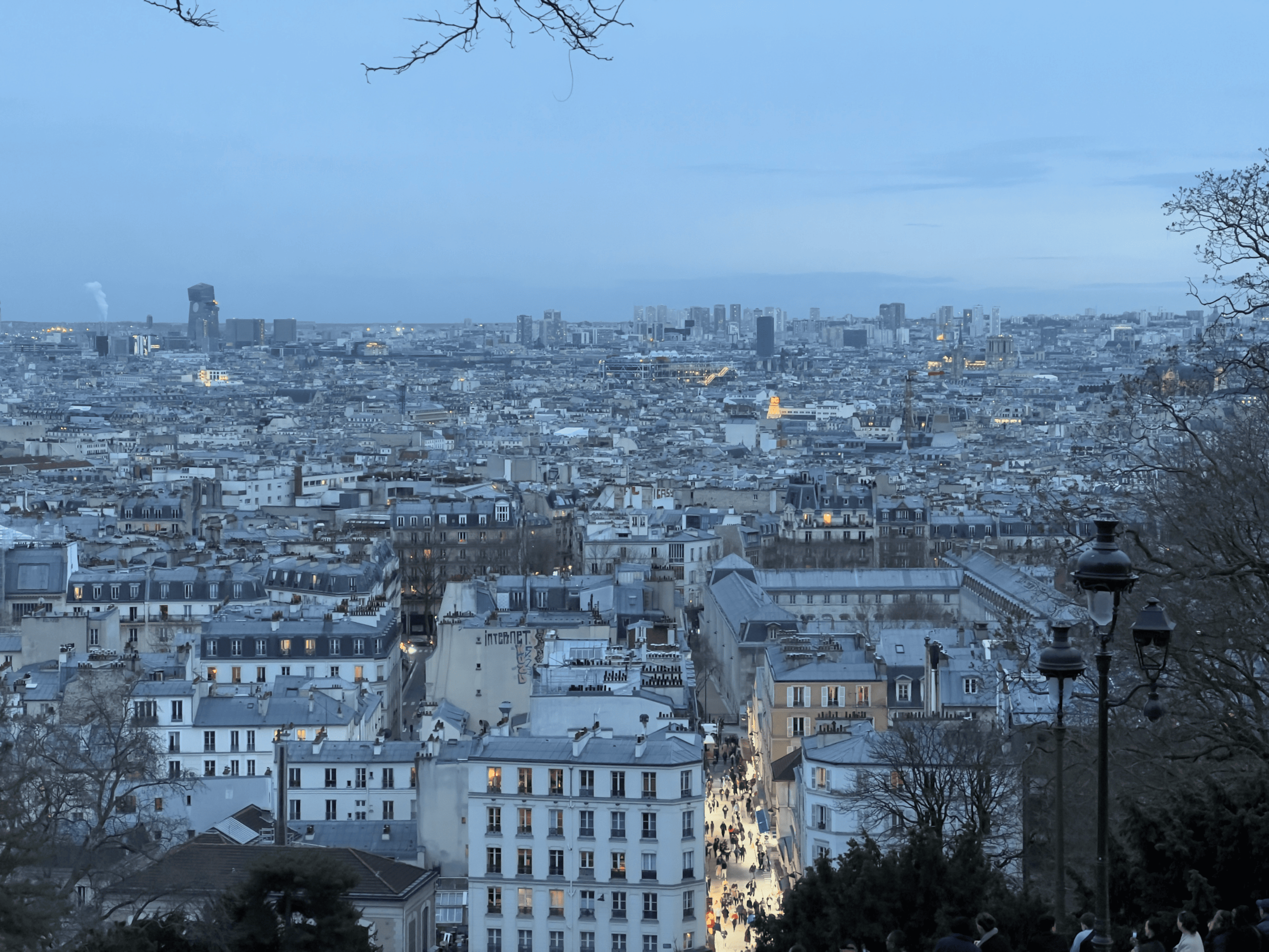 The city view from the Sacré-Coeur