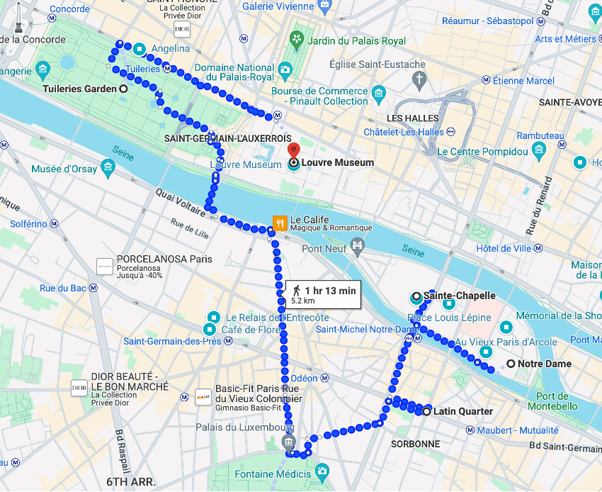 Day 1 in Paris Itinerary