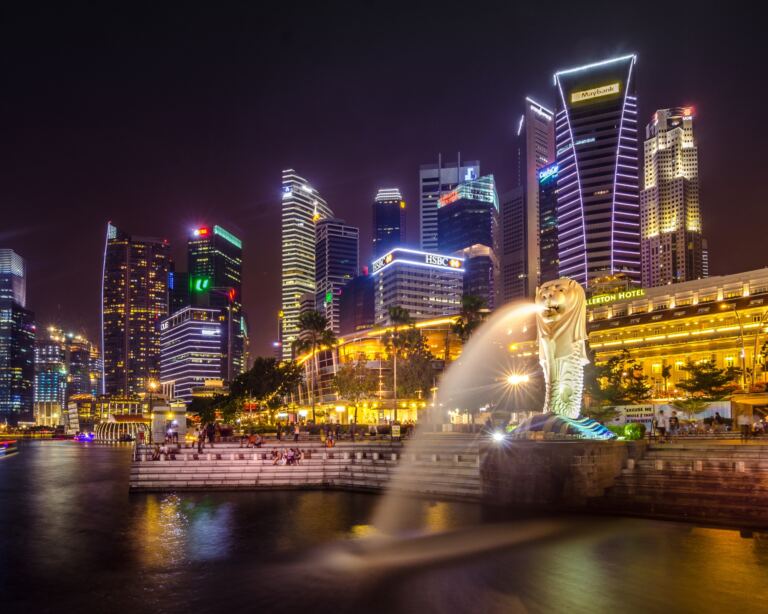 Marina Bay Sands at night in Singapore