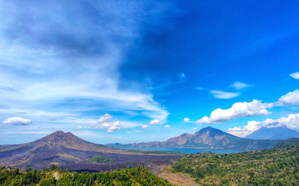 Mount Batur in morning at Indonesia.