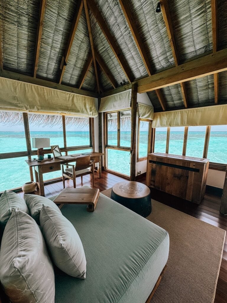 Gili Lankanfushi Bedroom at the Sunset Crusoe Residence
