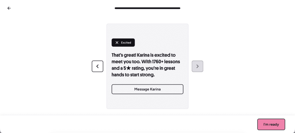 Language learning app notification with motivational message.